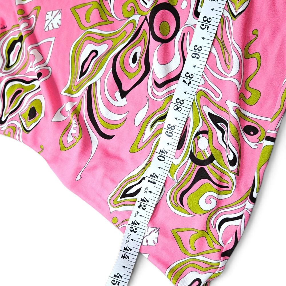 Emilio Pucci Midi Dress High-Neck Open Back Silk Blend Africana Print - 8 - Picture 8 of 9